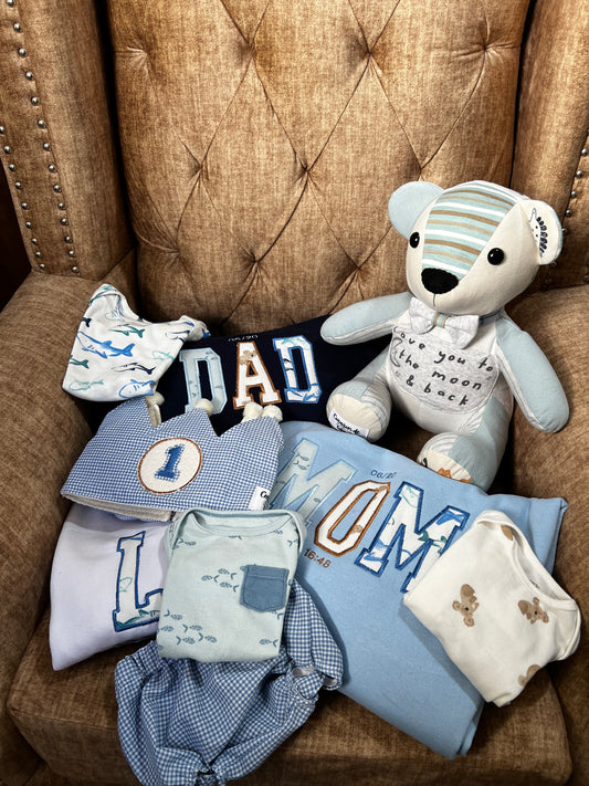 Set Memorial Abracitos de Bebé Personalizado
